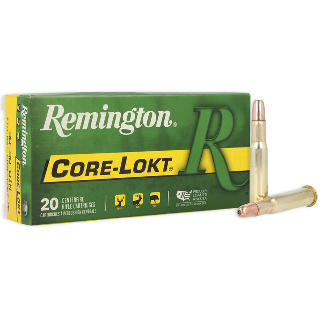 REMINGTON Core-lokt Centerfire Rifle Ammo 30-30 Win. 170 Gr. Core-lokt Hp 20 Rd.
