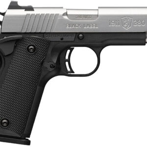 Browning 051119492 1911-380  Compact 380 ACP 8+1 3.63" Stainless Steel Barrel, Satin Stainless Steel Serrated Slide, Matte Black Aluminum Frame, Black Polymer Grip