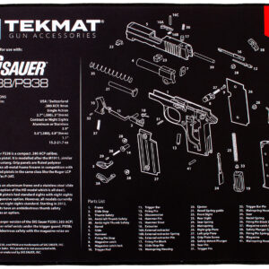 TekMat TEKR20SIGP238 Sig Sauer P238 Ultra 20 Cleaning Mat Black/White Rubber 15" x 20"