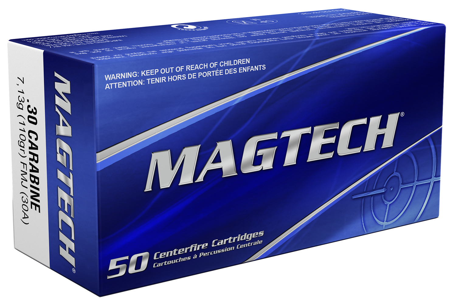 MAGTECH 30a Tactical/training 30carbine 110gr Full Metal Jacket 50 Per Box/20 Case