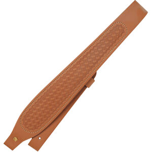 Butler Creek 26412 Cobra Rifle/Shotgun Sling Basket Weave Brown Leather w/Suede Lining 1" Wide