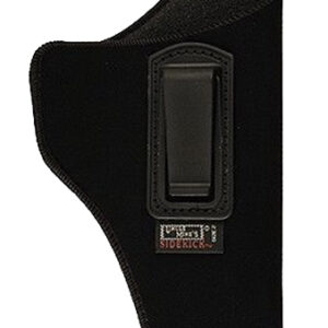 Uncle Mike's 76021 Inside The Pants Holster IWB Size 02 Black Suede Like Belt Clip Fits Med/Intermediate DA Revolver Fits 4" Barrel Right Hand