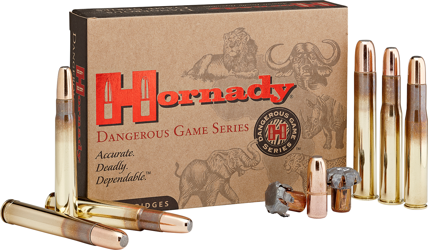 HORNADY 82614 Dangerous Game 458lott 500gr Dgx Bonded 20 Per Box/6 Case