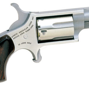 North American Arms 22LR Mini-Revolver *CA Compliant 22 LR 5 rd 1.13" Barrel, Overall Stainless Steel Finish, Rosewood Birdshead Grip