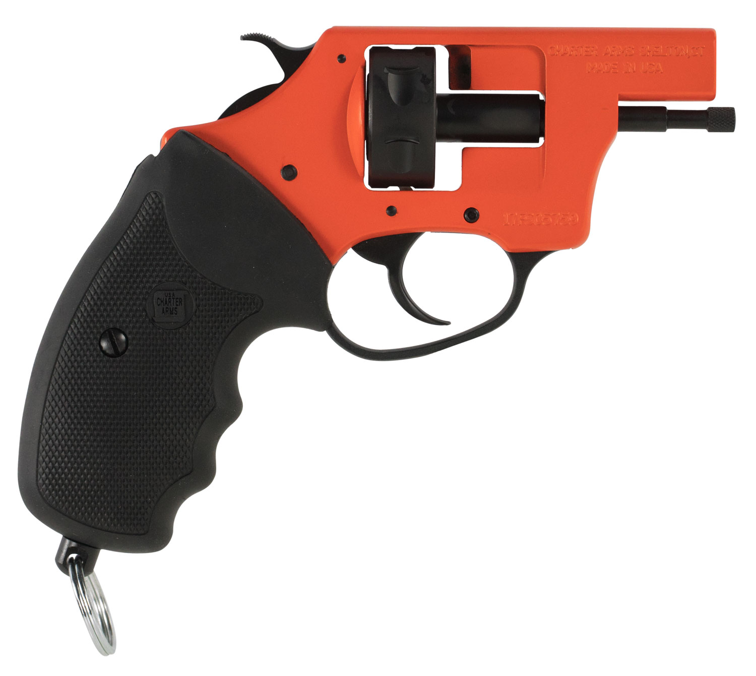 CHARTER Arms 82090 Pro 209 209 Primers, 6rd Orange Cerakote Aluminum Frame, Black Rubber Grips