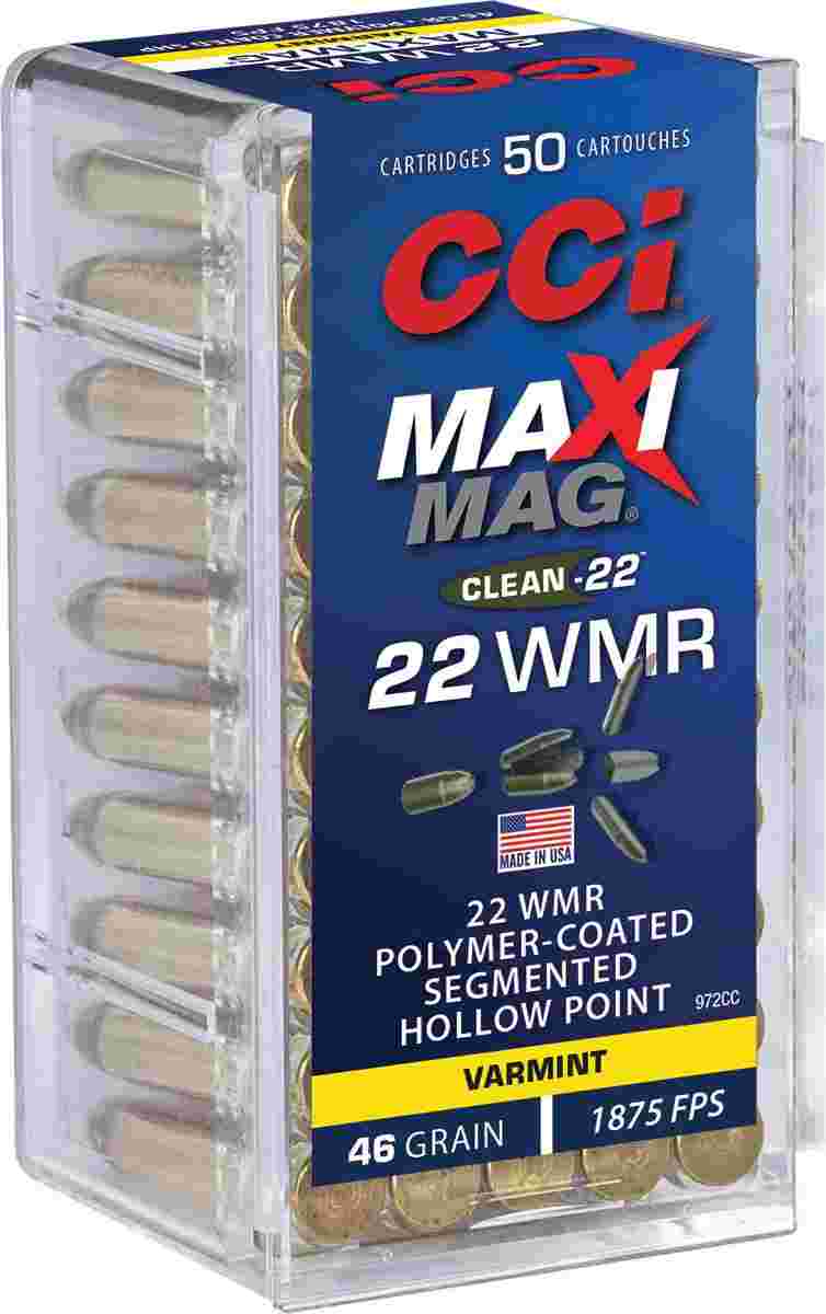 CCI Maxi Mag Rimfire Ammunition .22 Wmr Shp 1875 Fps 50/ct
