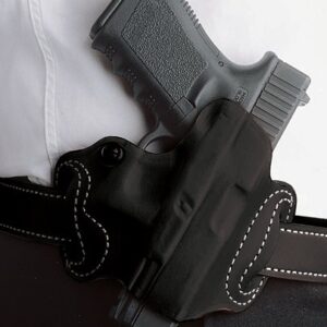 DESANTIS MINI SLIDE HOLSTER - OWB RH LTHR FOR GLOCK 20/21 BL