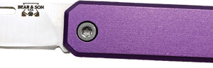 BEAR & SON SLIP JOINT FOLDER - 1.5" PURPLE/SS ALUMINUM HANDLE