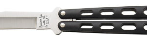 BEAR & SON BUTTERFLY KNIFE - 3.58" BLACK/SS CLIP POINT