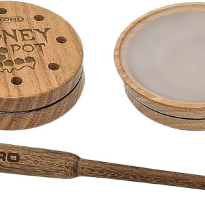 Foxpro HPCRYSTAL Honey Pot  Friction Call Turkey Sounds Attracts Turkeys Natural Honey Locust Wood/Crystal