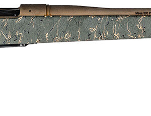 Christensen Arms 8010201400 Mesa Long Range 338 Lapua Mag 3+1 27" Threaded Barrel, Burnt Bronze Cerakote, Green with Black/Tan Webbing Stock