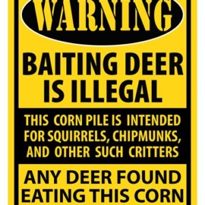 RIVERS EDGE SIGN 12"x17" - "WARNING-BAITING DEER"