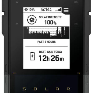 Garmin 0100278200 eTrex Solar GPS/Smart Features, 28MB Memory Black 2.20" Transflective/Monochrome Display, Compatible w/Garmin Explore App