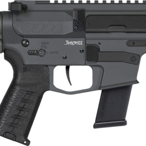 CMMG 45AB70FSG Banshee MKG 45 ACP 13+1 5" Black Nitride Medium Taper Threaded Barrel, EML 4" M-LOK Handguards, Sniper Gray Cerakote Aluminum Picatinny Rail Receiver, CMMG Zeroed Grips