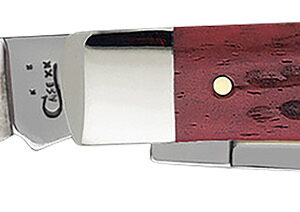 Case 00783 Trapper  Medium 3.25"/3.27" Folding Clip Point/Spey Plain Mirror Polished Tru-Sharp SS Blade Corn Cob Jigged Old Red Bone Handle
