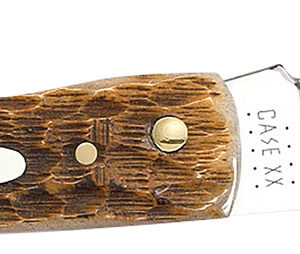 CASE 00245 AMBER BONE PEACH SEED JIG SOD BUSTER JR