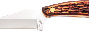 BEAR & SON UPSWEPT SKINNER 3.1 - " STAGLON W/LEATHER SHEATH USA