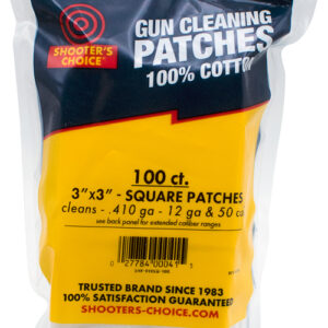SHOOTERS CHOICE 3" SQUARE - CLEANING PATCHES 100 PACK