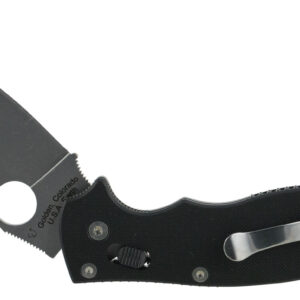 Spyderco C101GP2 Manix 2  3.37" Folding Drop Point Plain CPM S30V SS Blade Black G10 Handle Includes Pocket Clip