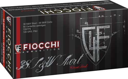 FIOCCHI 38 S&w Short 145gr Fmj - 50rd 20bx/cs