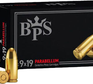 BPS 9MM 124GR FMJ 50RD - 20BX/CS BRASS CASE