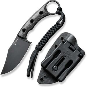 CIVIVI KNIFE MIDWATCH 3.39" - BLK BURLAP MICARTA/BLK STNWSH