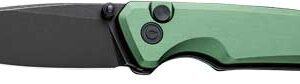 CIVIVI KNIFE ALTUS 2.97" GREEN - /BLK STONEWASH BUTTON LOCK