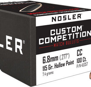 NOSLER BULLETS 6.8MM .277 - 115GR HP-BT CUSTOM COMP. 100CT