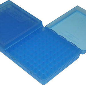 MTM AMMO BOX 9MM LUGER/380ACP - /9X18 200-ROUNDS CLEAR BLUE