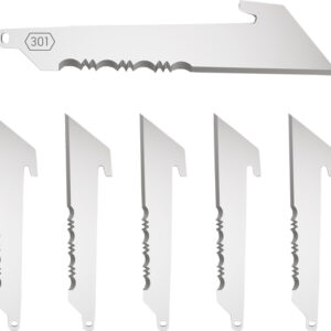 OUTDOOR EDGE 3" UTILITY BLADES - W/SERRATIONS BLACK BLADE 6-PK