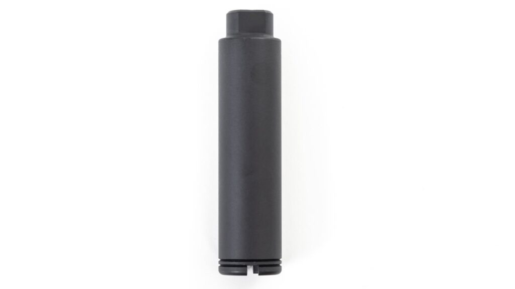 A picture of 0010219 kak industry ar15 slim extended 58 24 flash can with USA Gun Store