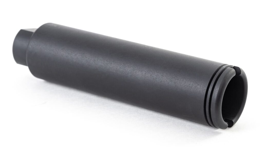 A picture of 0010220 kak industry ar15 slim extended 58 24 flash can with USA Gun Store
