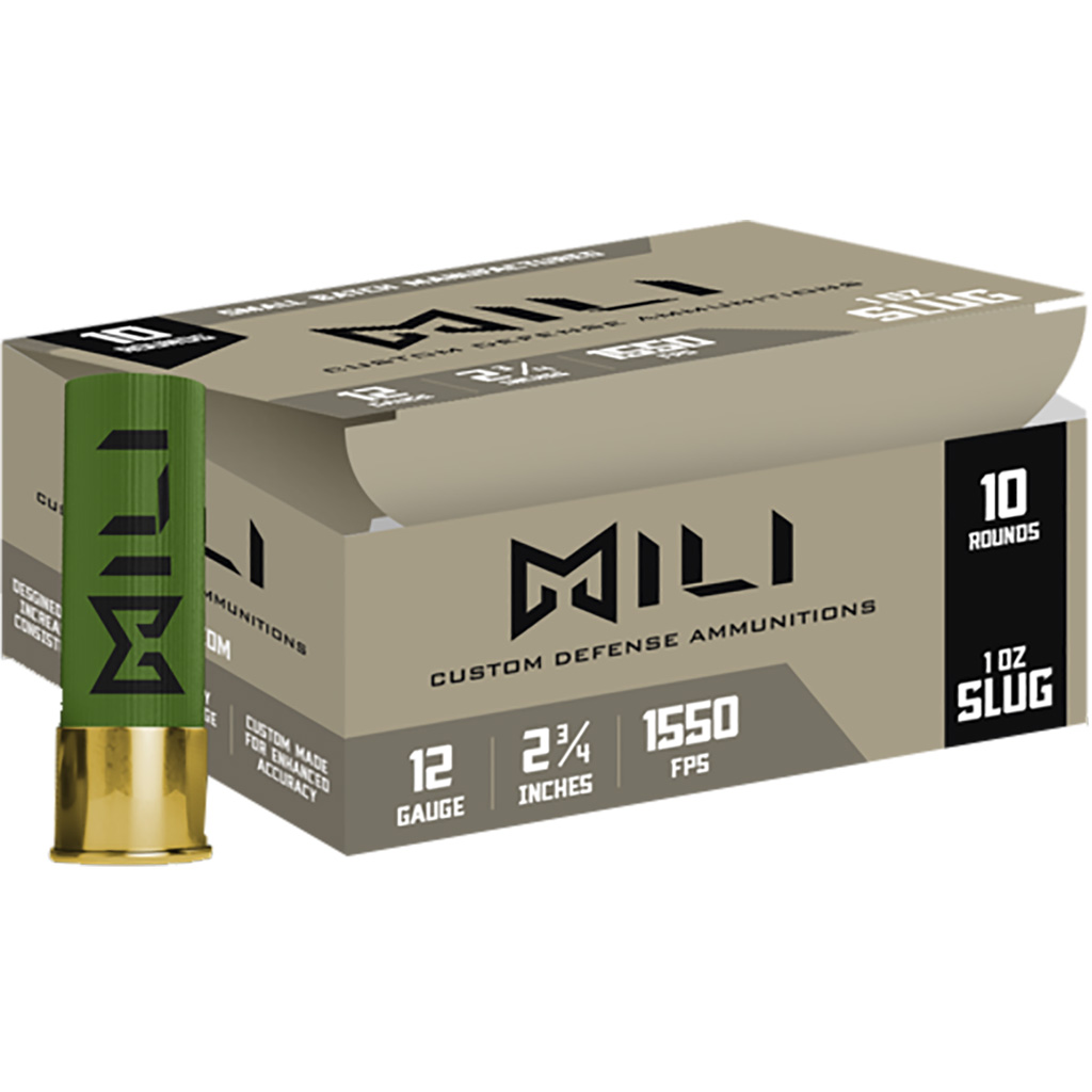 MILI Self-defense Shotgun Loads 12 Ga. 2.75 In. Rifled Slug 10 Rd.