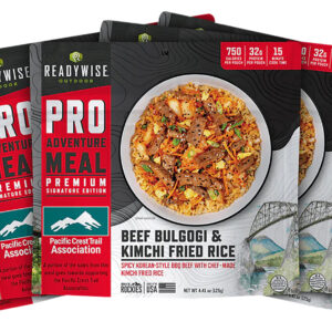 ReadyWise RW05194 Outdoor Food Kit Beef Bulgogi & Kimchi Rice 2 Servings Per Pouch, 6 Per Case