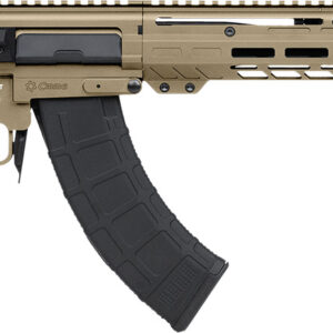 CMMG 86AD60BCT Dissent MK47 7.62x39mm 30+1 (2) 16.10", Coyote Tan Rec/15" M-Lok Handguard, Side Charging Handle, Black Side Folding Stock & Zeroed Grip, Muzzle Brake, 60/90 Ambi Safety, Adj. Gas Block