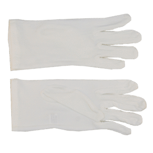 Parade Slip-On Gloves - Nylon Stretch w/ Raised Pointing - White
