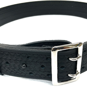 2.25'' 4 Row Stitching Sam Browne Leather Belt w/ Chrome Buckle