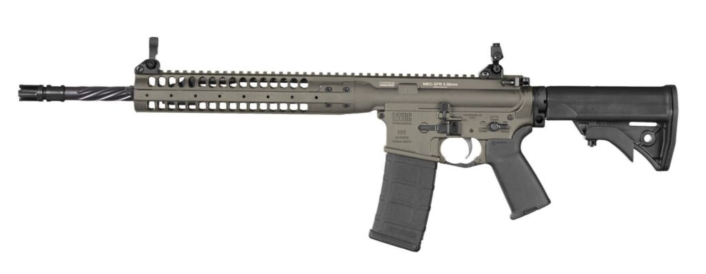 A picture of 0011325 lwrc international ic spr special purpose rifle 556 nato 30rd 16 barrel tungsten grey with USA Gun Store