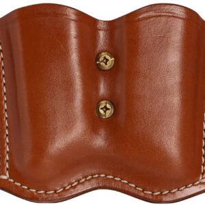 1791 Gunleather MAG21CBRA MAG2.1 Double Mag Holster Classic Brown Leather Belt Slide Belts 1.50" Wide Compatible w/ Single Stack Ambidextrous