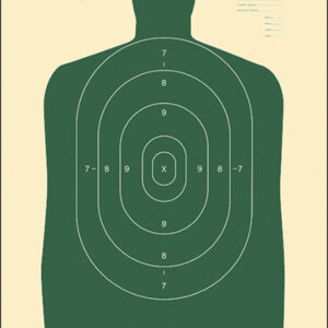Action Target B27SGREEN100 Qualification Standard Silhouette Paper Hanging 24" x 45" Green/White 100 Per Box