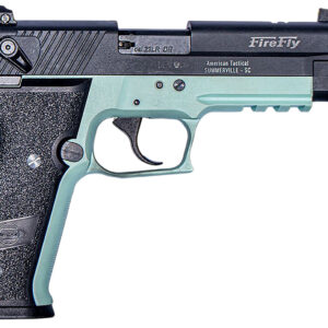 GSG GERG2213TFFMA FireFly  22 WMR 13+1 4.90" Black Threaded Barrel, Aluminum Serrated Slide, Mint Aluminum Frame w/Picatinny Rail, Textured Grip