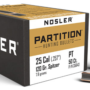 Nosler 35643 Partition  25Cal 120gr Spitzer 50/Box