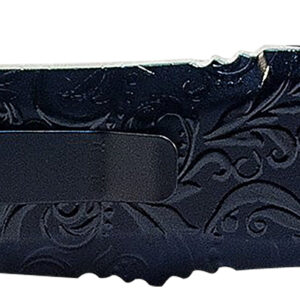 Templar Knife MMDG131 Gen II Maiden Gloss Slim 3.43" OTF Dagger Plain Black Oxide Stonewashed 440C SS Blade, 5.05" Black Gloss Aluminum Handle, Glass Breaker