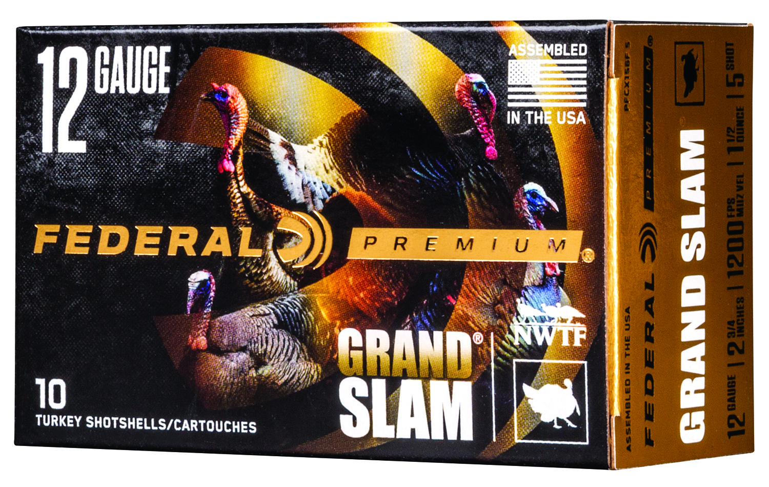 FEDERAL Pfcx156f5 Premium Grand Slam 12gauge 2.75" 1 1/2oz 5shot 10 Per Box/25 Case