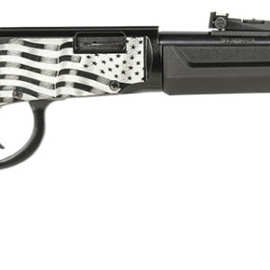 Rossi RL22181SYEN11 Rio Bravo  Lever Action 22 LR 15+1 18" Round Barrel, Black, Polished US Flag Engraved Rec, Synthetic Stock, Fiber Optic Sights
