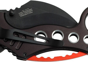 MC TAC-FORCE 2.5" HAWKBILL - BLADE FOLDER BLACK/RED