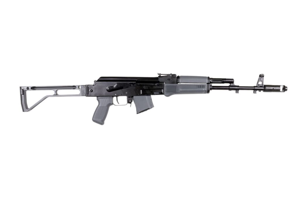 A picture of 0014190 arsenal sam7sf 762x39mm semi auto ak 47 gray rifle with aluminum side folding stock with cheek rest with USA Gun Store
