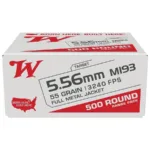 A picture of https3A2F2Fmedia.chattanoogashooting.com2Fimages2Fproduct2FWNWM1935002Fwinchester usa lake city m193 rifle ammunition 5 56mm 55 gr fmj 3240 fps 500ct bulk box main 150x150 jpg with USA Gun Store