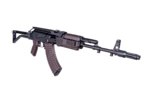 A picture of 0013304 arsenal sam7sf 762x39mm semi auto rifle with plum furniture ar m5f rail system plum 30rd mag with USA Gun Store