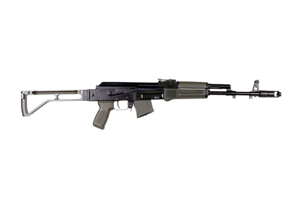 A picture of 0014196 arsenal sam7sf 762x39mm semi auto ak 47 od green rifle with aluminum side folding stock with cheek r with USA Gun Store